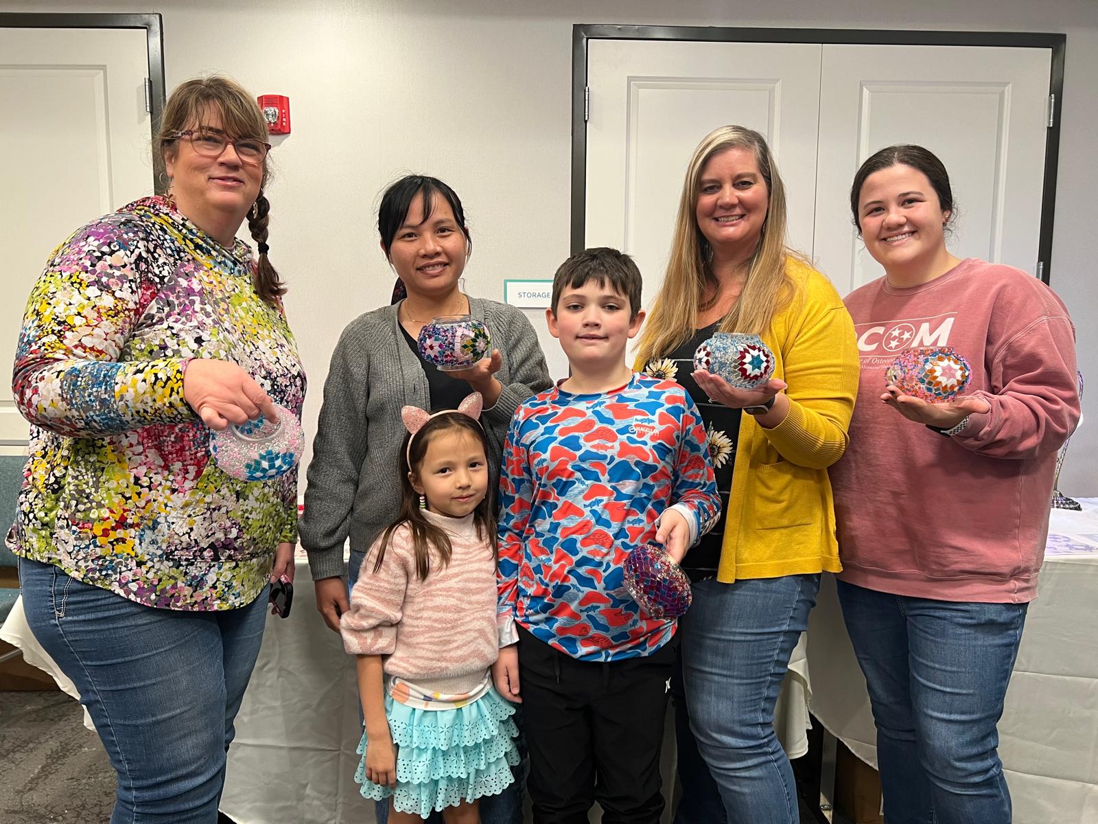 Family Mosaic Lamp Workshop: A Screen-Free Creative Experience