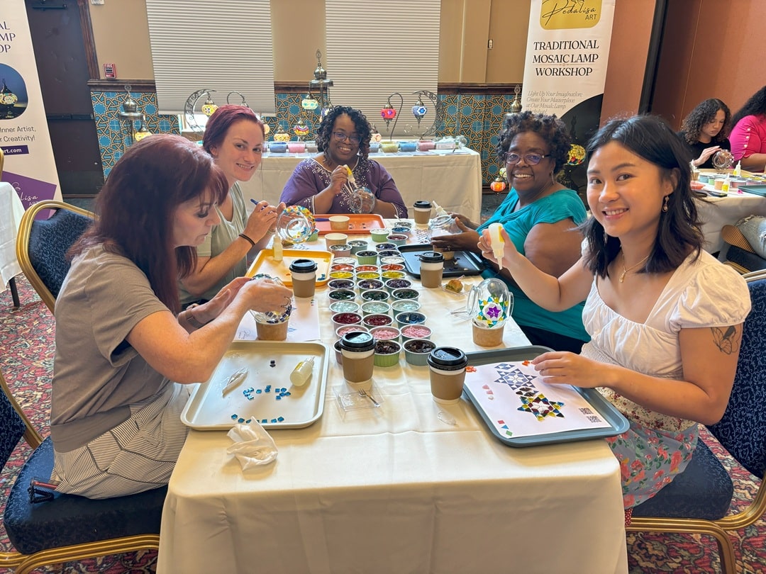 Illuminate Your Creativity Discover the Magic of Turkish Mosaic Lamp Workshops with Pedalisa Art in Philadelphia!