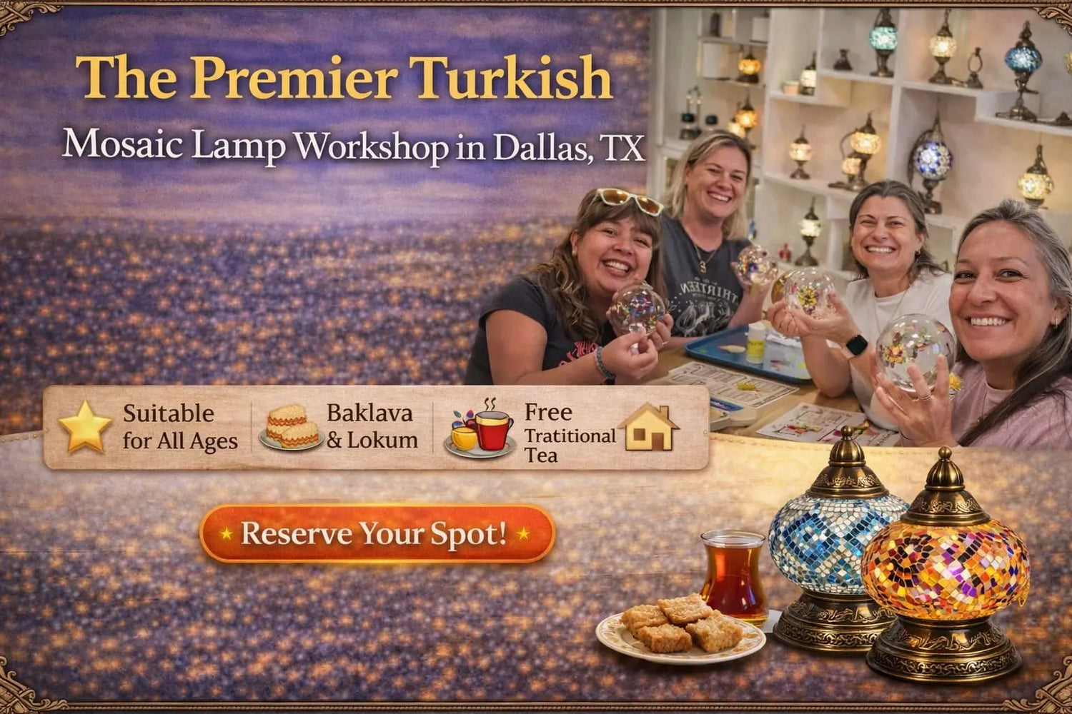 The Premier Turkish Mosaic Lamp Workshop in Dallas, TX