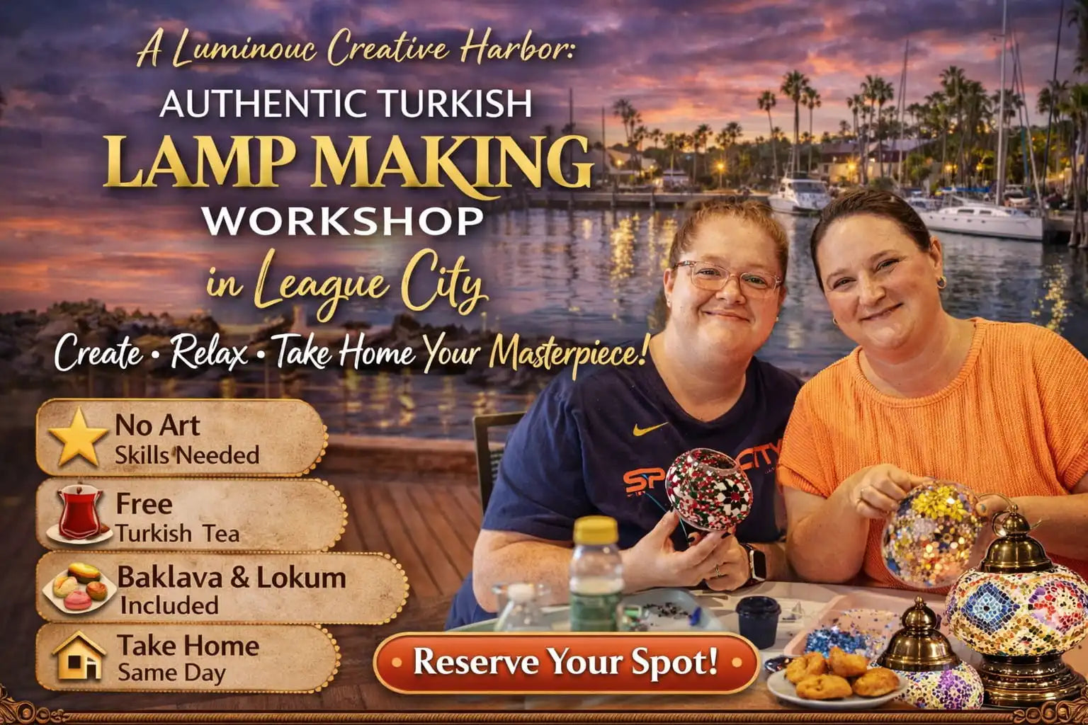 Authentic Turkish Lamp Making Workshop in League City