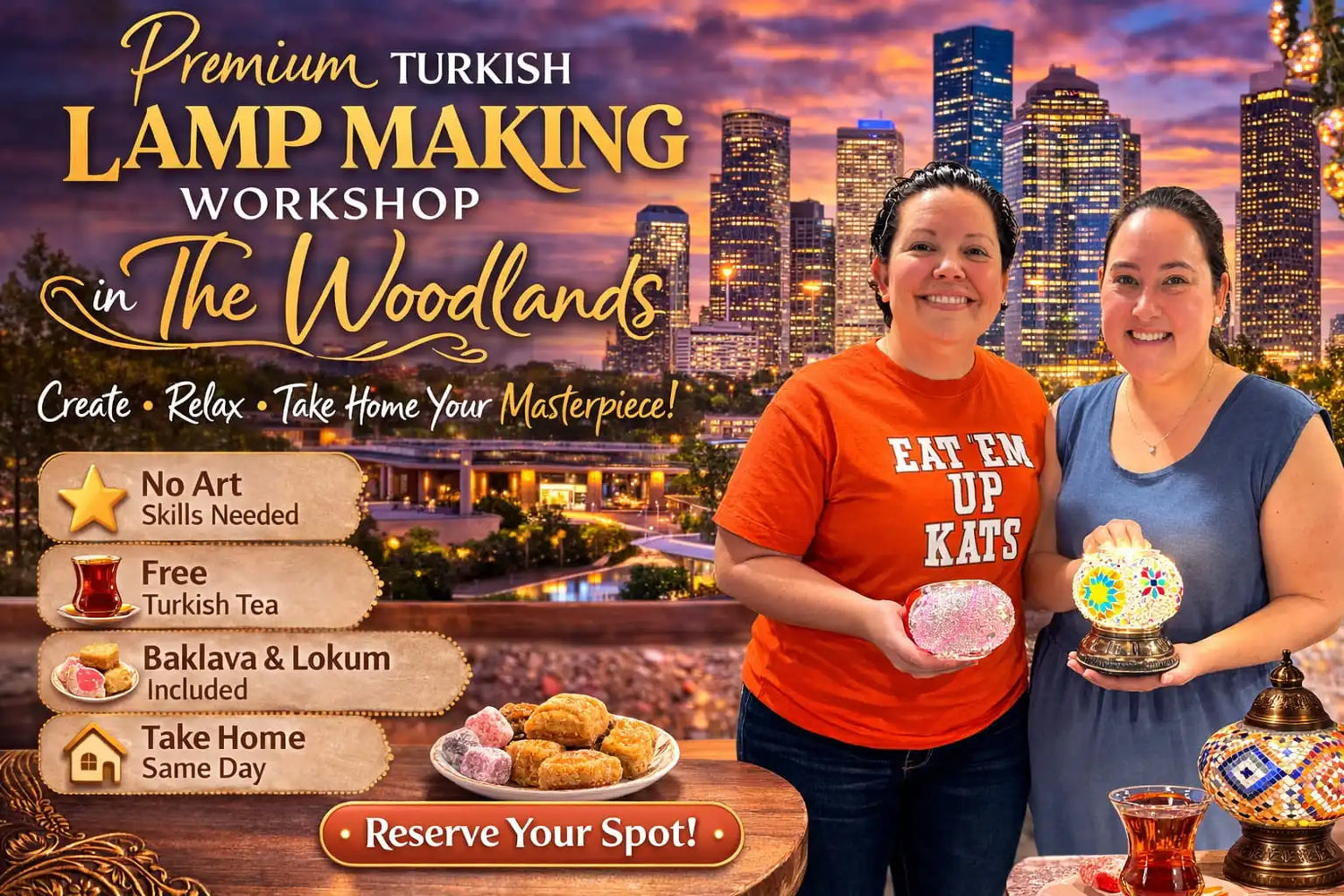 Premium Turkish Lamp Making Workshop in The Woodlands
