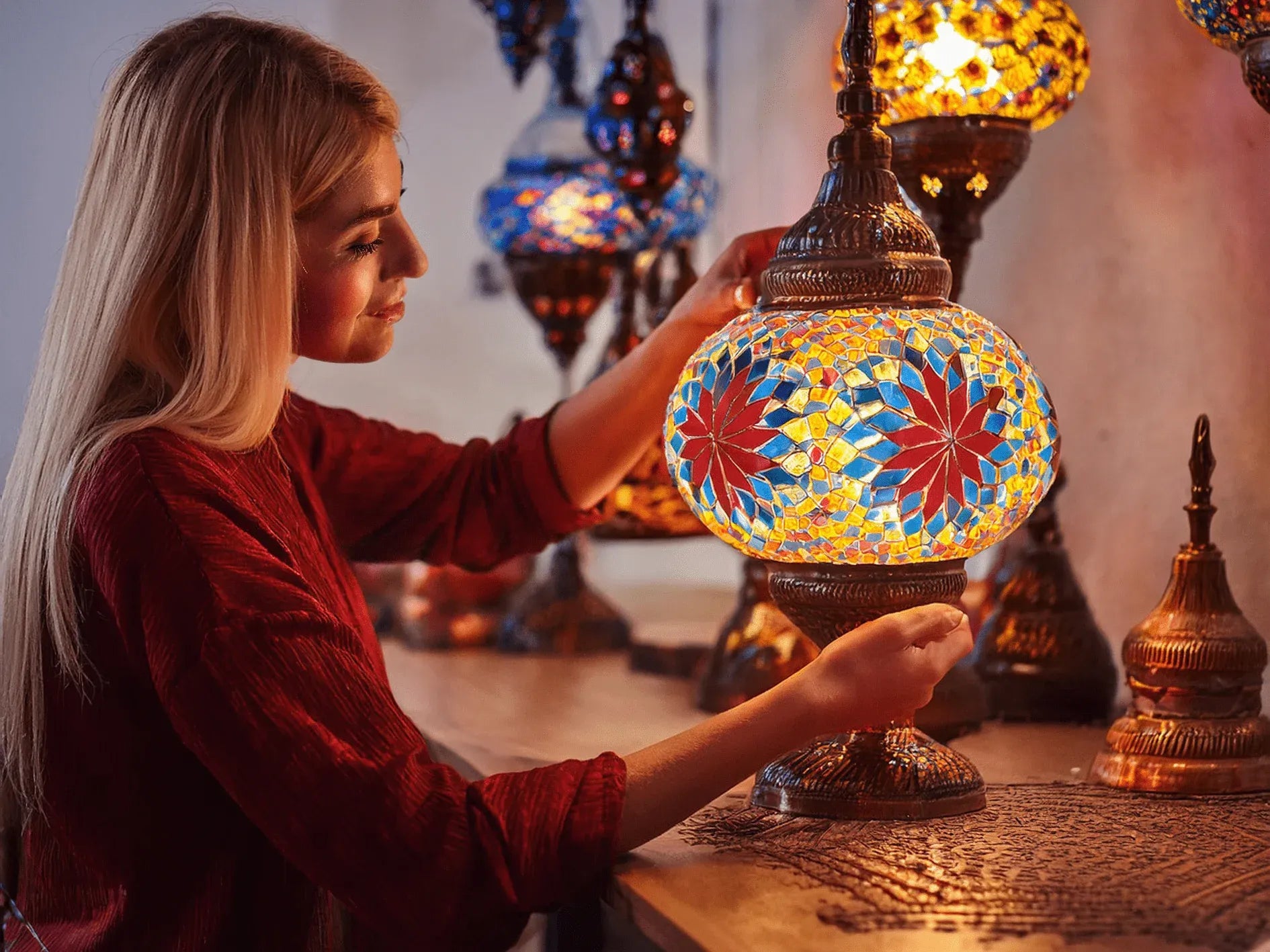 Turkish mosaic lamp workshops San Antonio