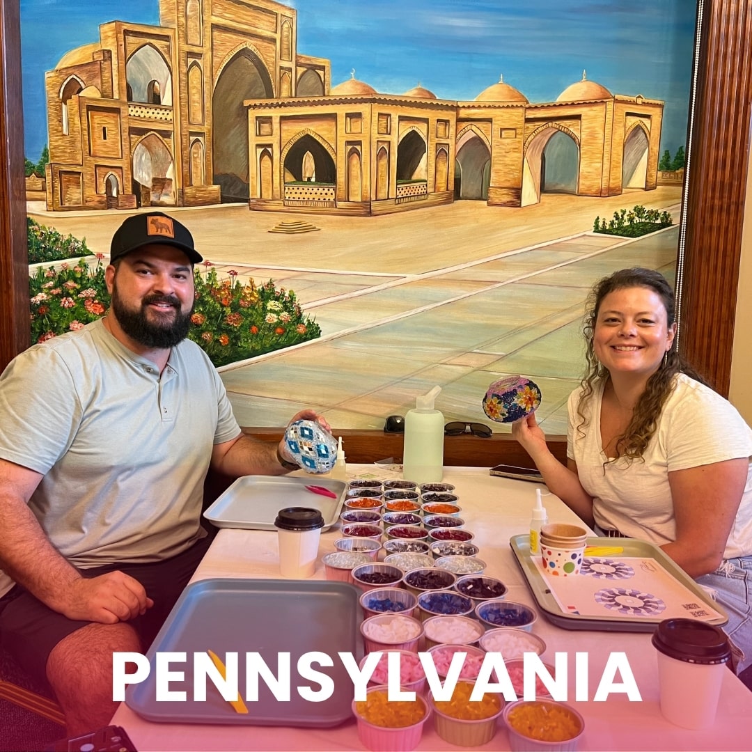 Pennsylvania Mosaic Lamp Workshops | Pedalisa Art