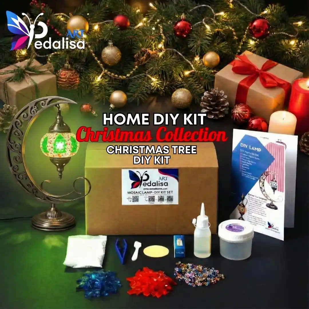 Christmas Home DIY Kit Christmas Tree - turkish-lamp-workshop-PedalisaArt