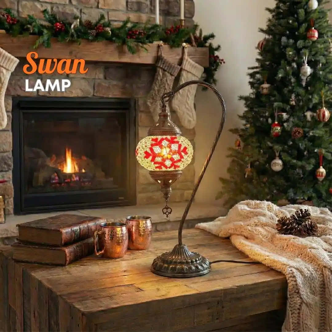 Christmas Home DIY Kit Red Snowflake - turkish-lamp-workshop-PedalisaArt
