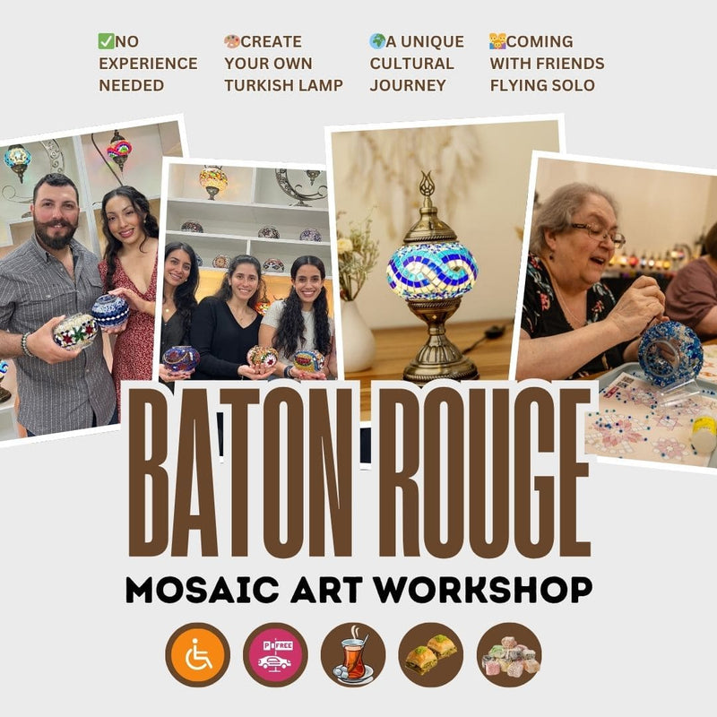 Discover Turkish Mosaic Lamp Workshops in Baton Rouge, LA - turkish-lamp-workshop-PedalisaArt