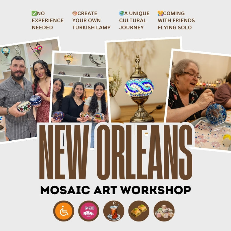 Discover Turkish Mosaic Lamp Workshops in New Orleans, LA - turkish-lamp-workshop-PedalisaArt