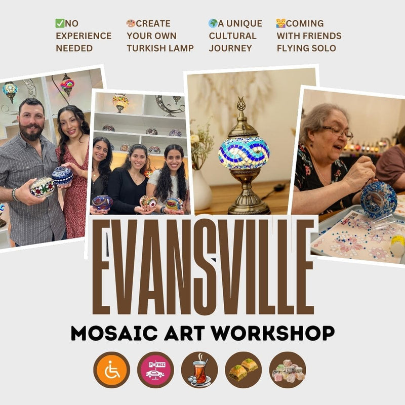 Discover the Art of Turkish Mosaic Lamp Workshops in Evansville, IN - turkish-lamp-workshop-PedalisaArt