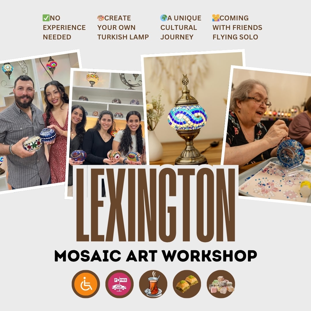 Mosaic Class in Lexington - turkish-lamp-workshop-PedalisaArt