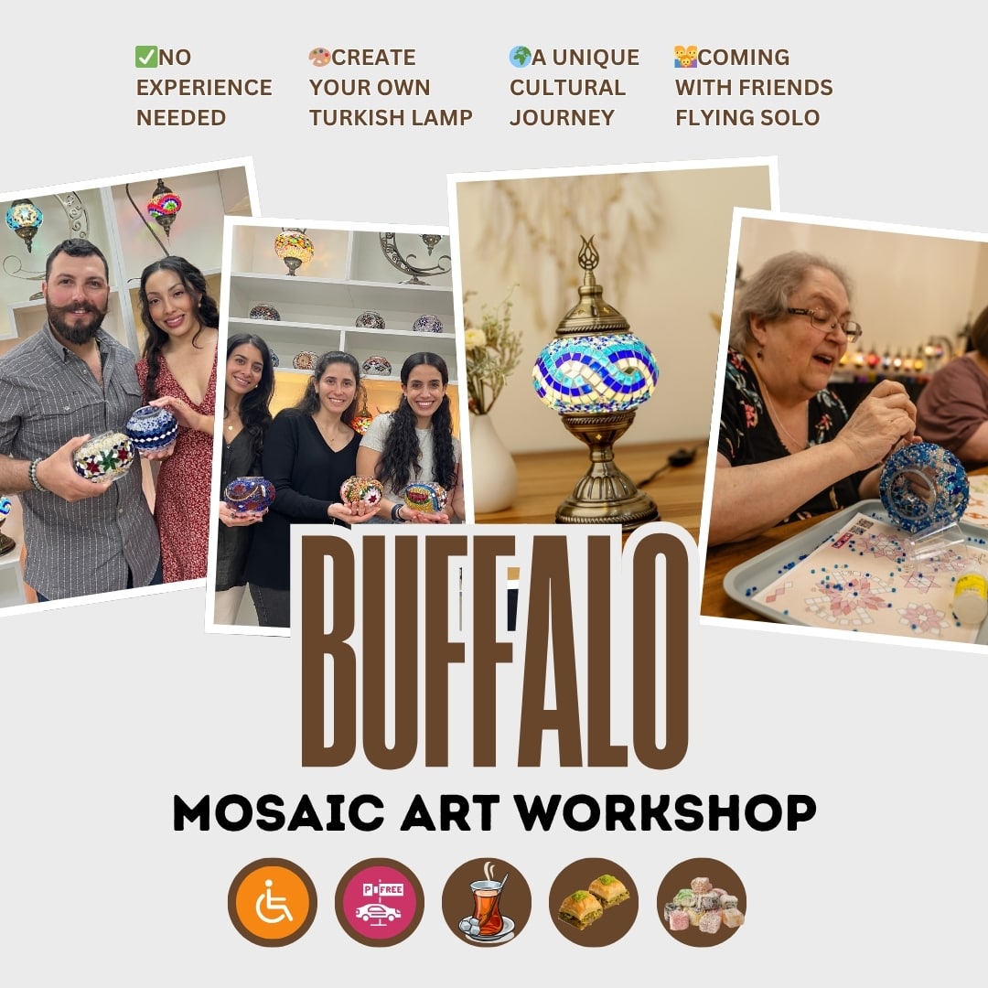 Buffalo - Mosaic Lamp Making Workshop - PedalisaArt Buffalo - Mosaic Lamp Making Workshop