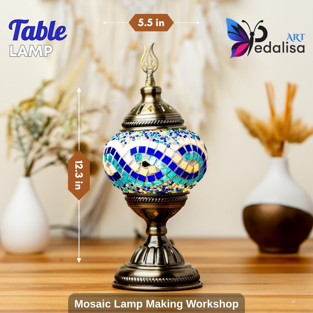 Experience a Turkish Mosaic Lamp Workshop in Tulsa, OK | Pedalisaart - turkish-lamp-workshop-PedalisaArt
