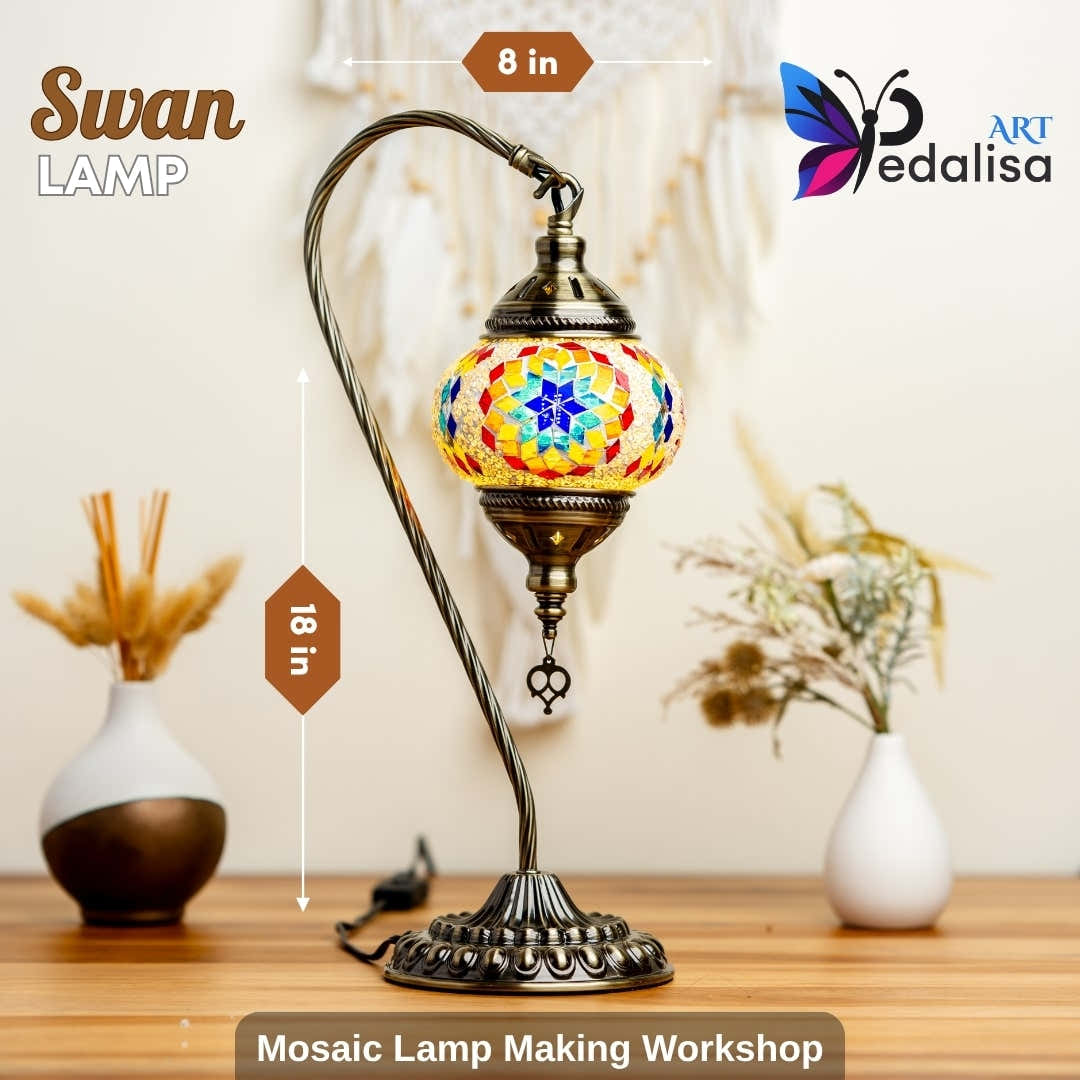 Experience a Turkish Mosaic Lamp Workshop in Tulsa, OK | Pedalisaart - turkish-lamp-workshop-PedalisaArt