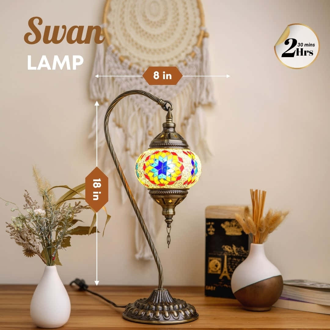 Mosaic Lamp Making Workshop Swan Lamp - PedalisaArt