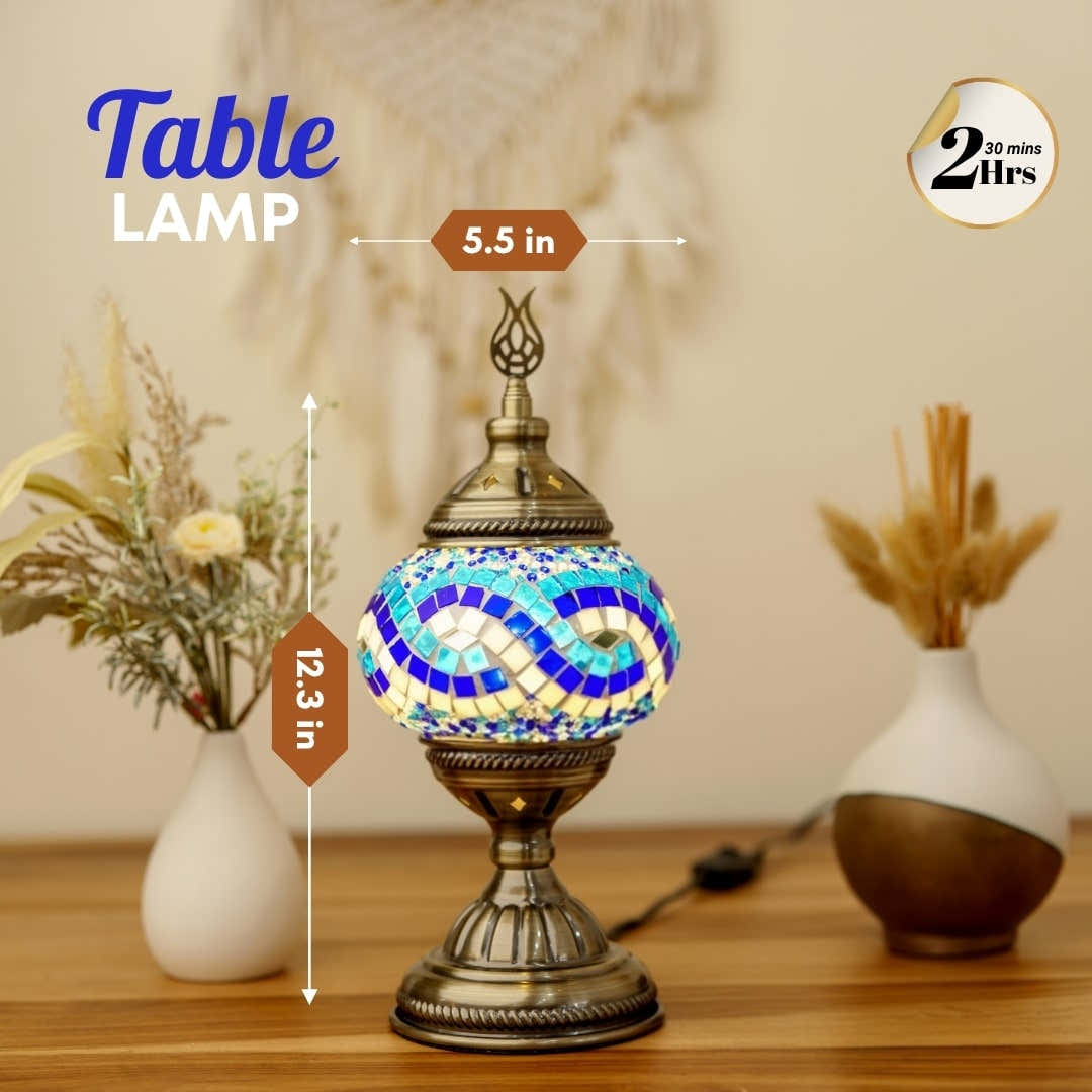 Mosaic Art Workshop Table Lamp - PedalisaArt