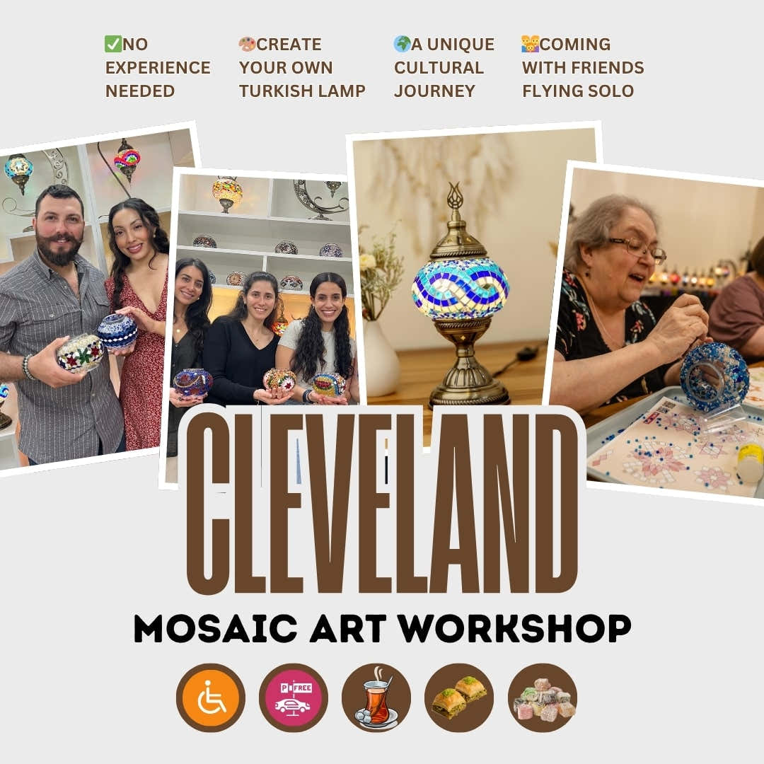 Cleveland - Mosaic Lamp Making Workshop - PedalisaArt Cleveland - Mosaic Lamp Making Workshop
