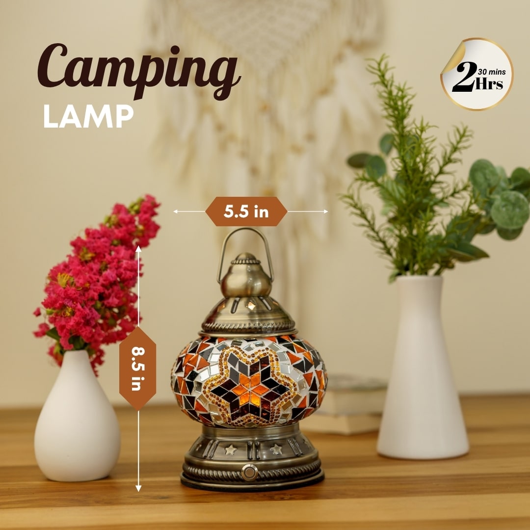 Mosaic Lamp Making Workshop Campign Lamp - PedalisaArt