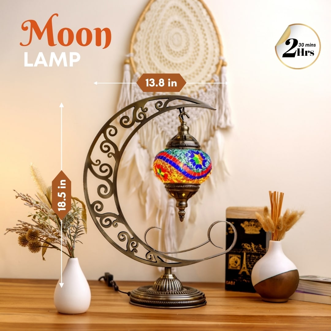 Mosaic Lamp Making Workshop Moon Lamp- PedalisaArt