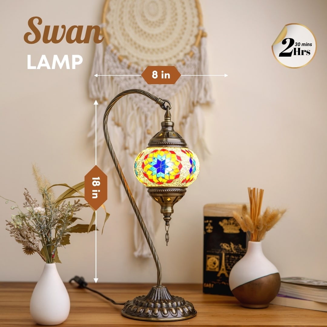 Mosaic Lamp Making Workshop Swan Lamp - PedalisaArt