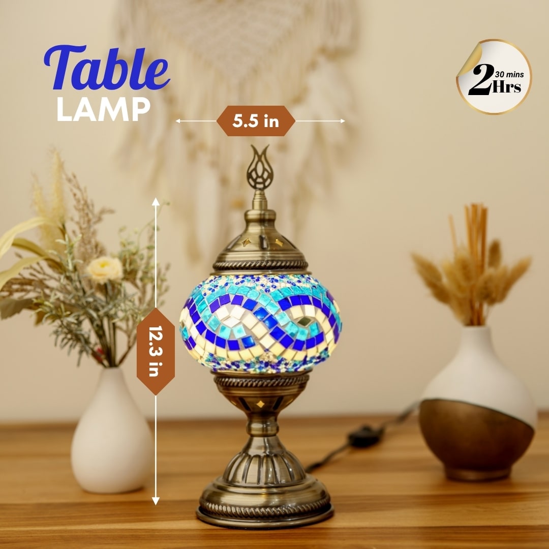Mosaic Art Workshop Table Lamp - PedalisaArt