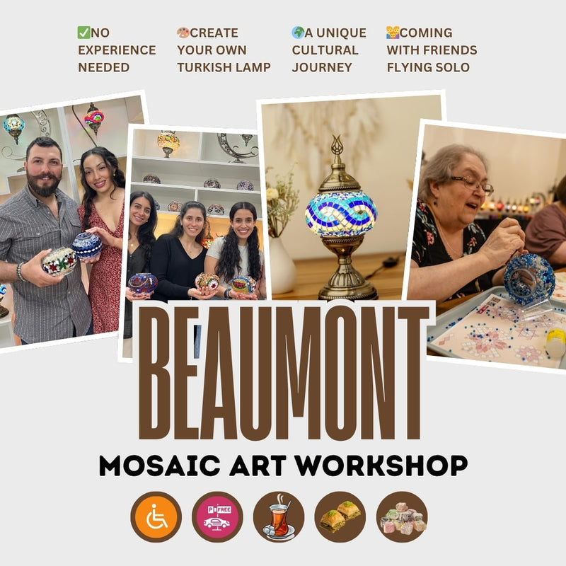 Turkish Mosaic Lamp Workshop in Beaumont, TX - turkish-lamp-workshop-PedalisaArt