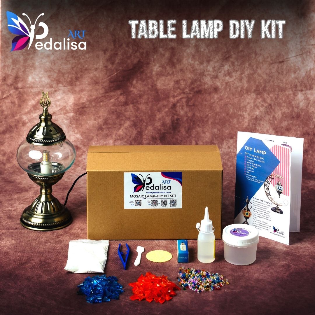 DIY Mosaic Table Lamp Kit - Pedalisa Art