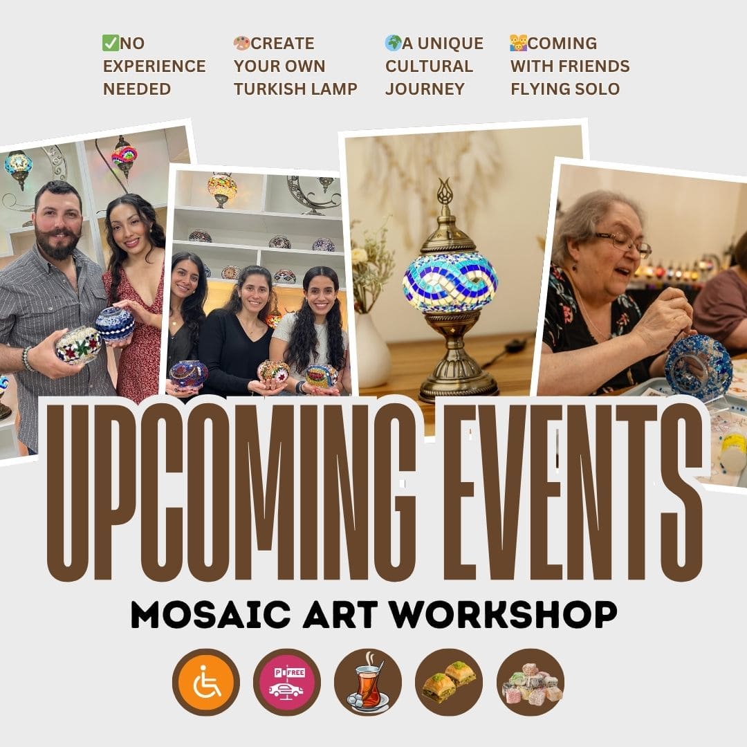 upcoming event mosaic lamp workshop