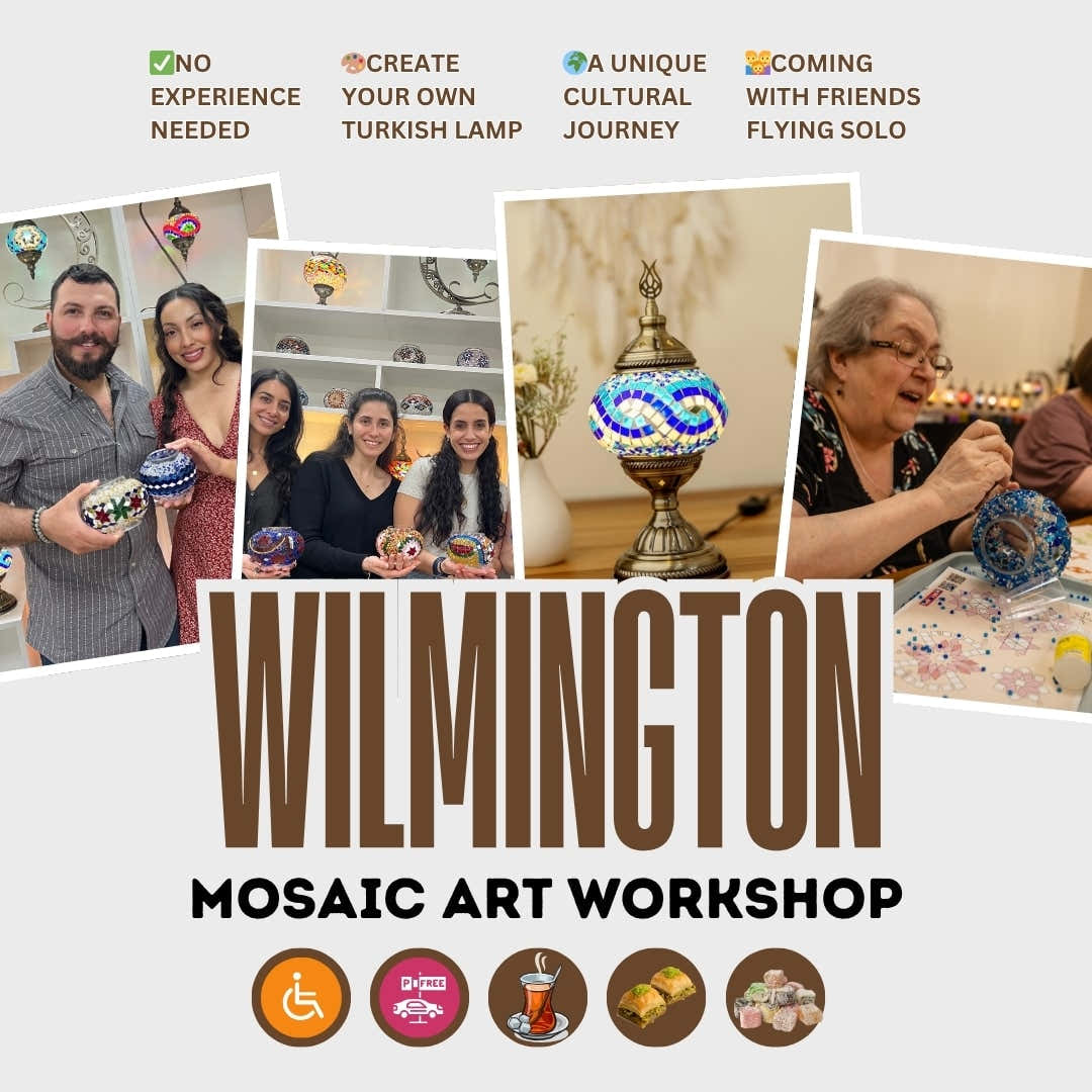 Mosaic Art Class in Wilmington - turkish-lamp-workshop-PedalisaArt