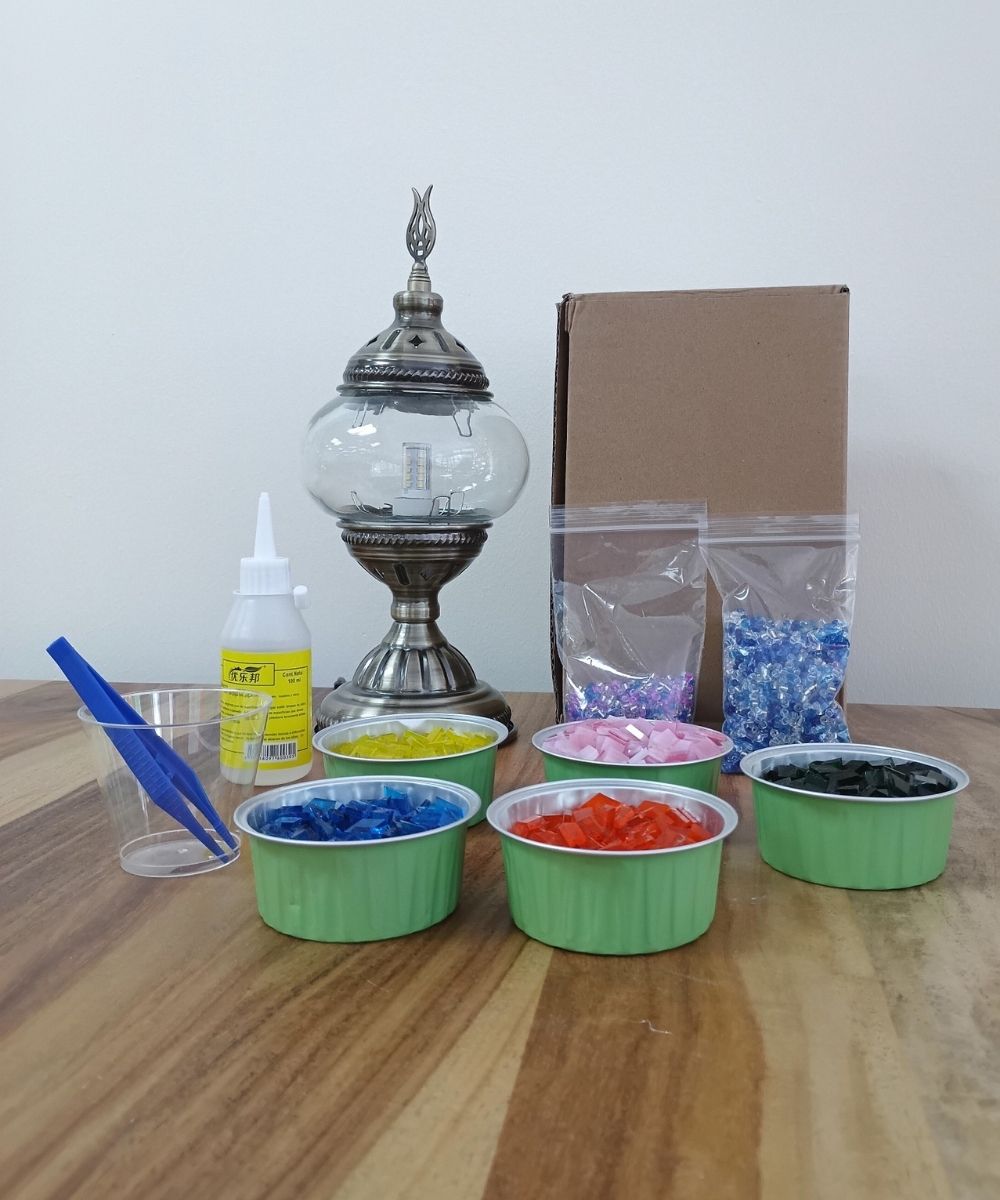 Mosaic Lamp Home Diy Kit Table
