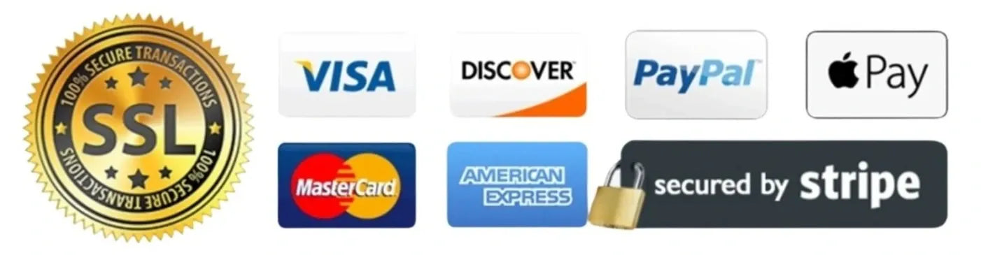 Secure Payment Icons – Accepted Credit Cards & Payment Methods at Pedalisa Art