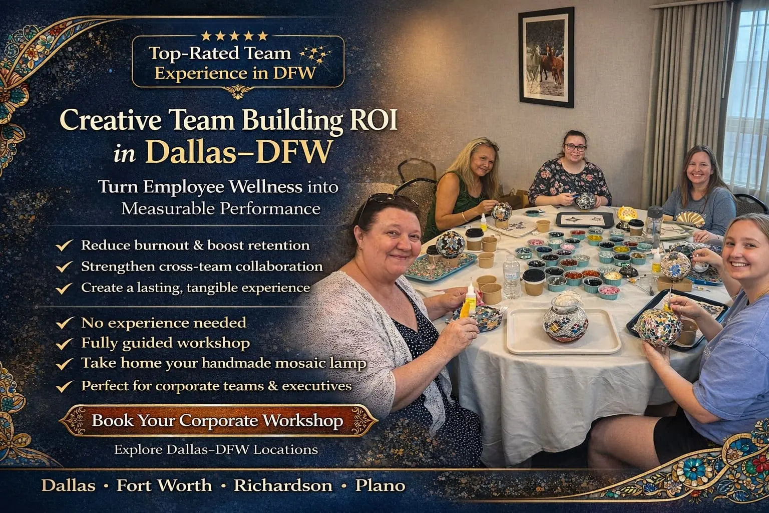 Creative Team Building ROI: Dallas-DFW Executive Guide