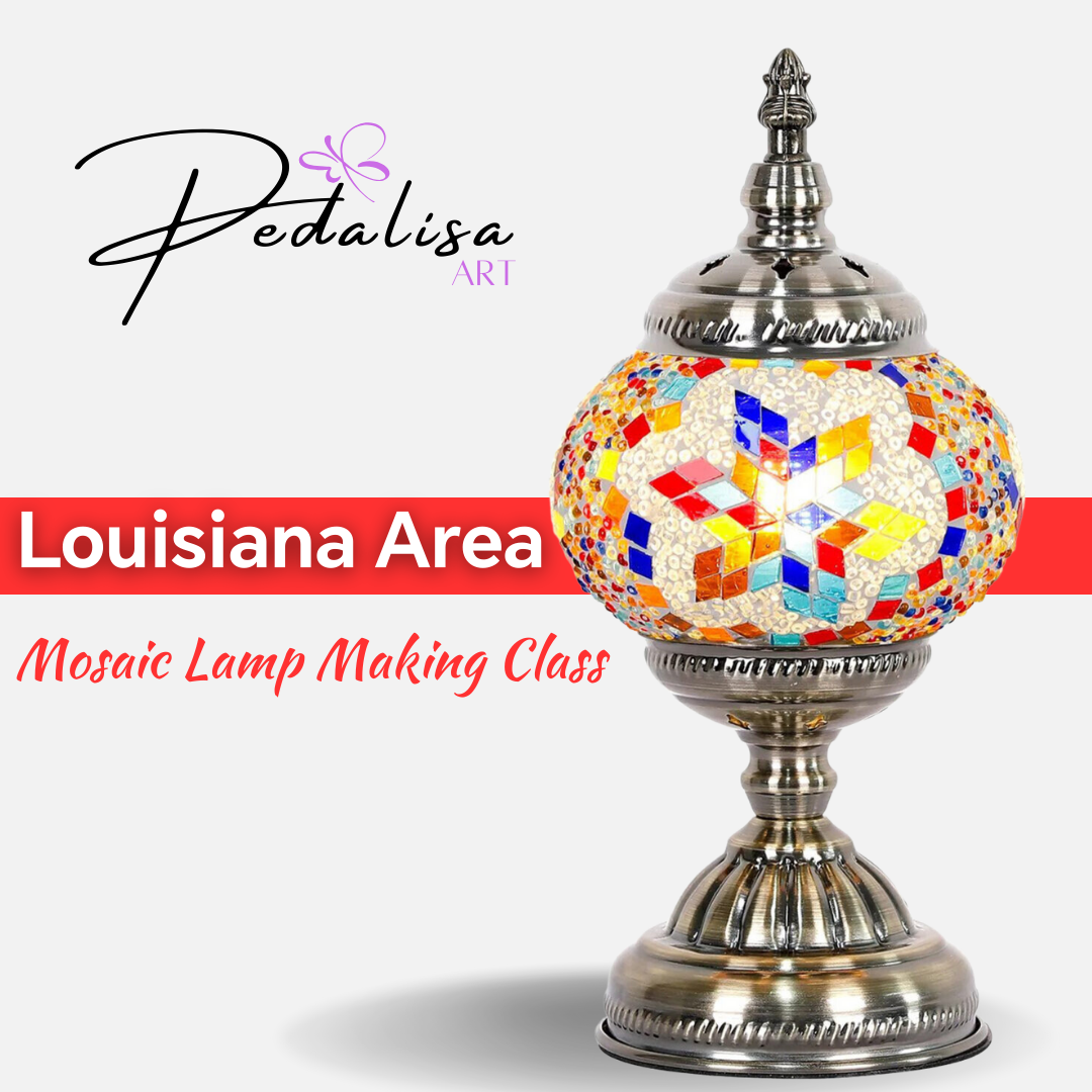 Louisiana Mosaic Lamp Workshops | Pedalisa Art