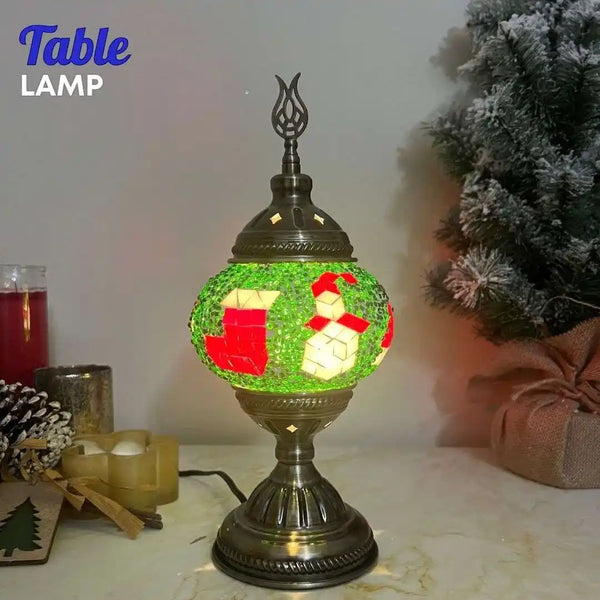 Christmas Home DIY Kit Snowman - Stocking - Santa Hat - DIY Mosaic Lamp Kits | Turkish & Moroccan Designs | Pedalisa Art koleksiyonundan