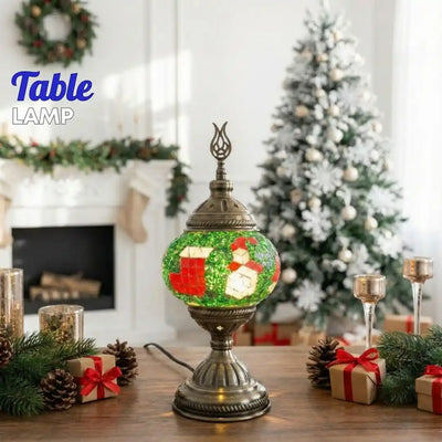 Christmas Home DIY Kit Snowman - Stocking - Santa Hat - Turkish Mosaic Lamp DIY Kit - Create Your Own Handmade Lamp at Home koleksiyonundan