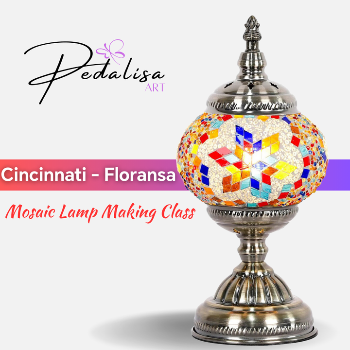 Cincinnati-Florence Mosaic Lamp Making Workshop - PedalisaArt Turkish Mosaic Lamp Workshop Cincinnati-Florence   PedalisaArt  # 