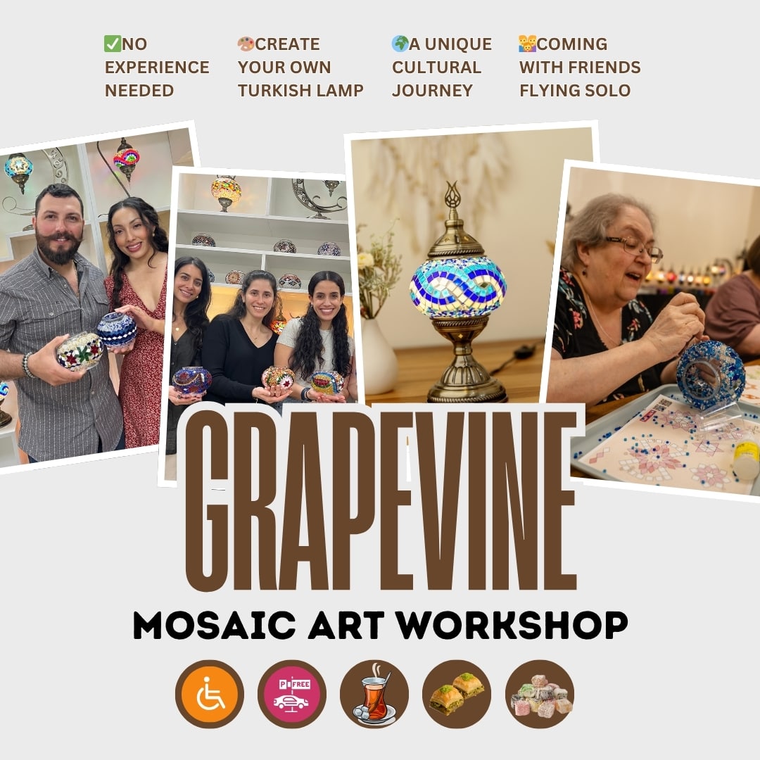 Mosaic Workshop in Grapevine -  turkish-lamp-workshop-PedalisaArt