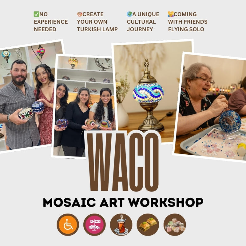Create a Turkish Mosaic Lamp at Our Waco Workshops -  turkish-lamp-workshop-PedalisaArt