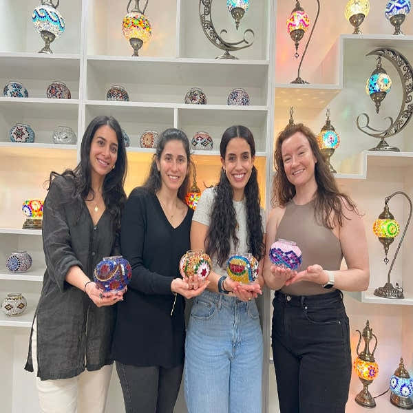 Discover Turkish Mosaic Lamp Workshops in Bryan & College Station, TX -  turkish-lamp-workshop-PedalisaArt