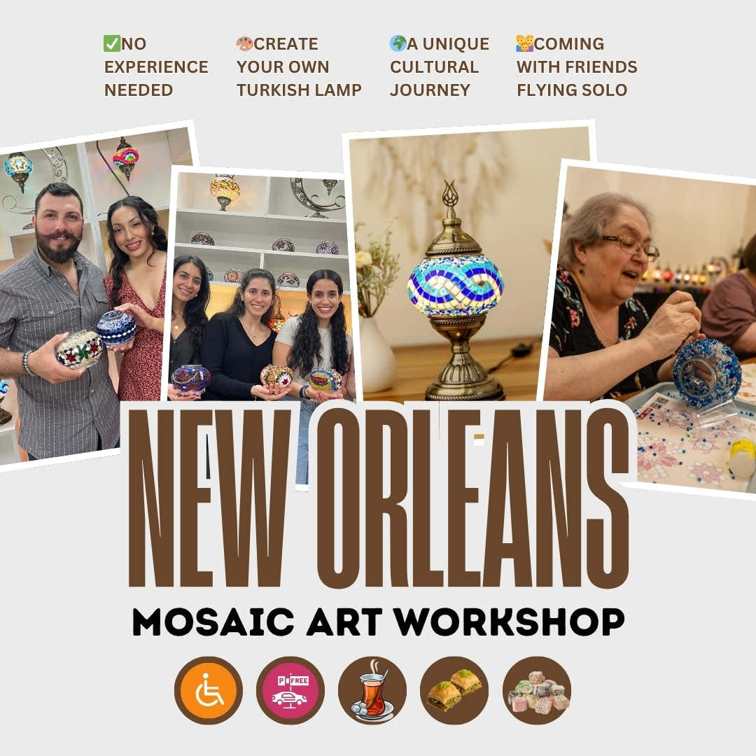 Discover Turkish Mosaic Lamp Workshops in New Orleans, LA -  turkish-lamp-workshop-PedalisaArt