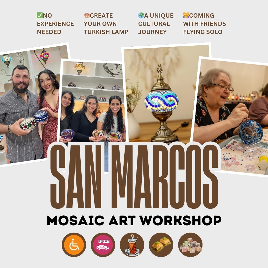 Create Stunning Mosaic Lamps: Join a Workshop in San Marcos Today!
