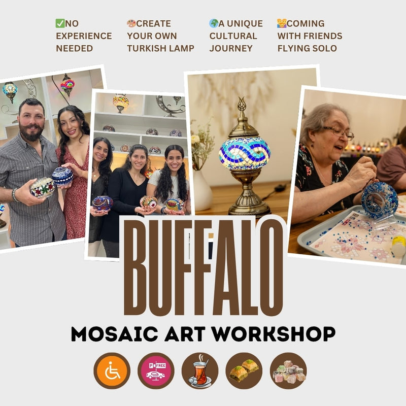 Buffalo -  Mosaic Lamp Making Workshop - PedalisaArt Buffalo -  Mosaic Lamp Making Workshop   
