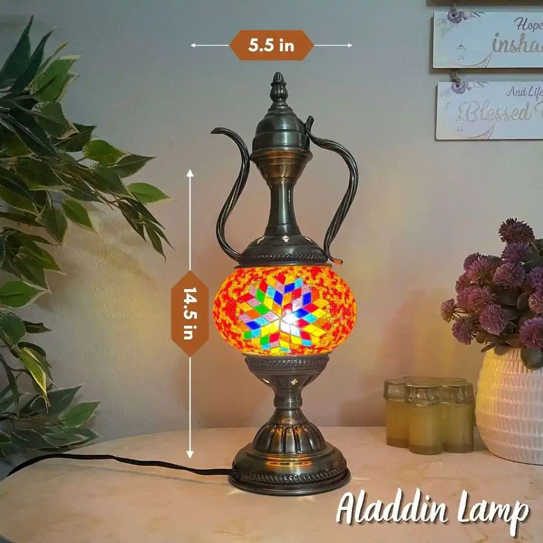 Handmade Turkish Moroccan Mosaic Lamp - Dallas - Mix Color -  turkish-lamp-workshop-PedalisaArt