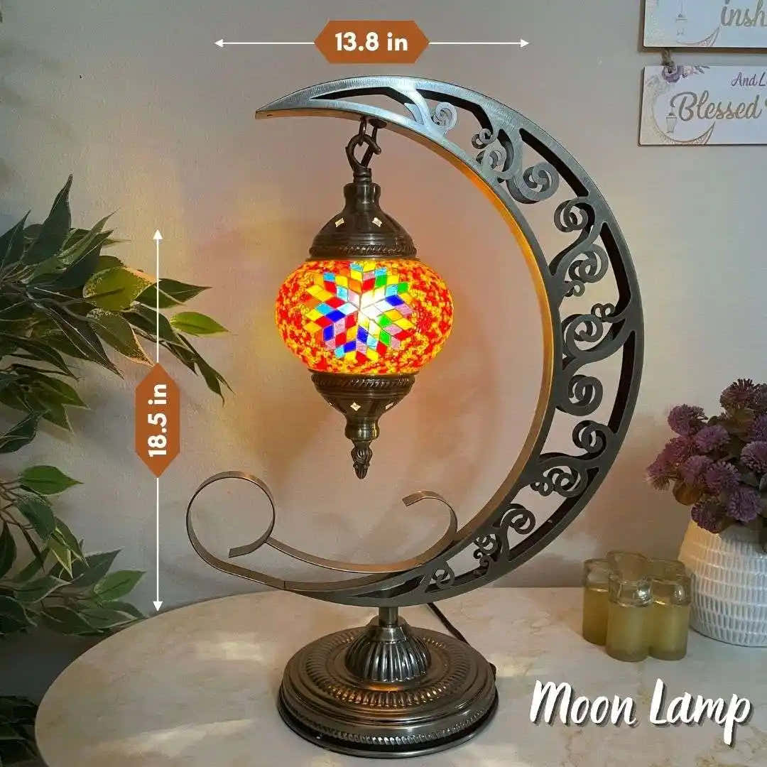 Handmade Turkish Moroccan Mosaic Lamp - Dallas - Mix Color -  turkish-lamp-workshop-PedalisaArt