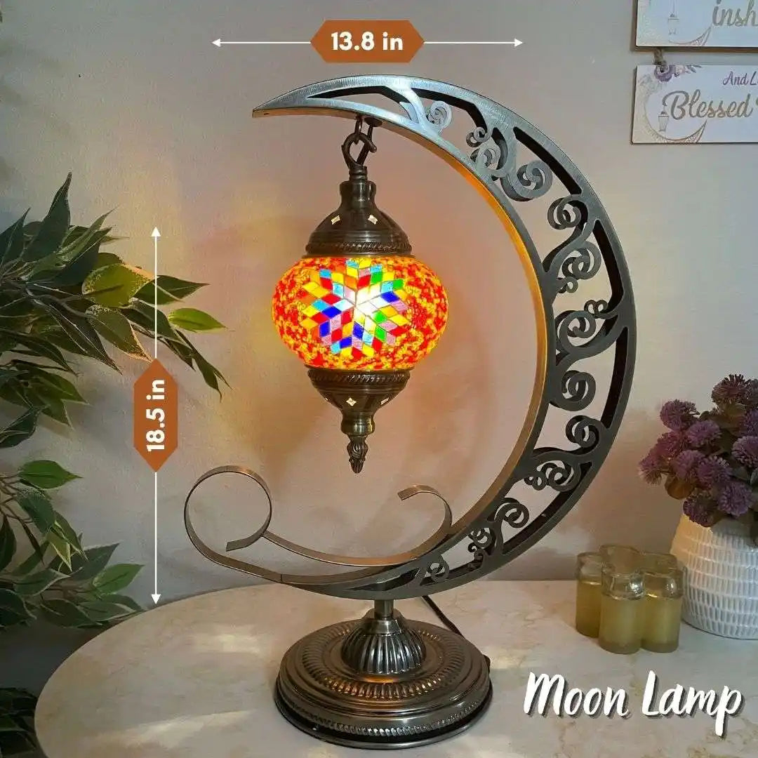 Handmade Turkish Moroccan Mosaic Lamp - Dallas - Mix Color -  turkish-lamp-workshop-PedalisaArt
