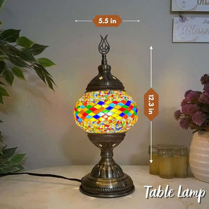 XL 10" Turksh Moroccan Handmade Mosac Table Desk Bedsde Nght