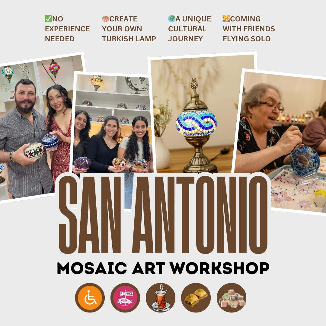 Hands-On Turkish Mosaic Lamp Workshop in San Antonio, TX -  turkish-lamp-workshop-PedalisaArt