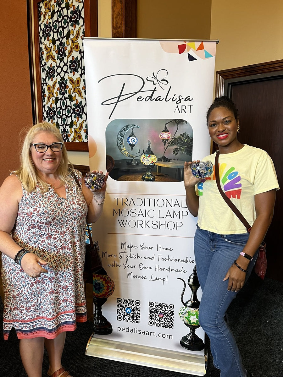 Mosaic Lamp Making Workshops in Houston – PedalisaArt