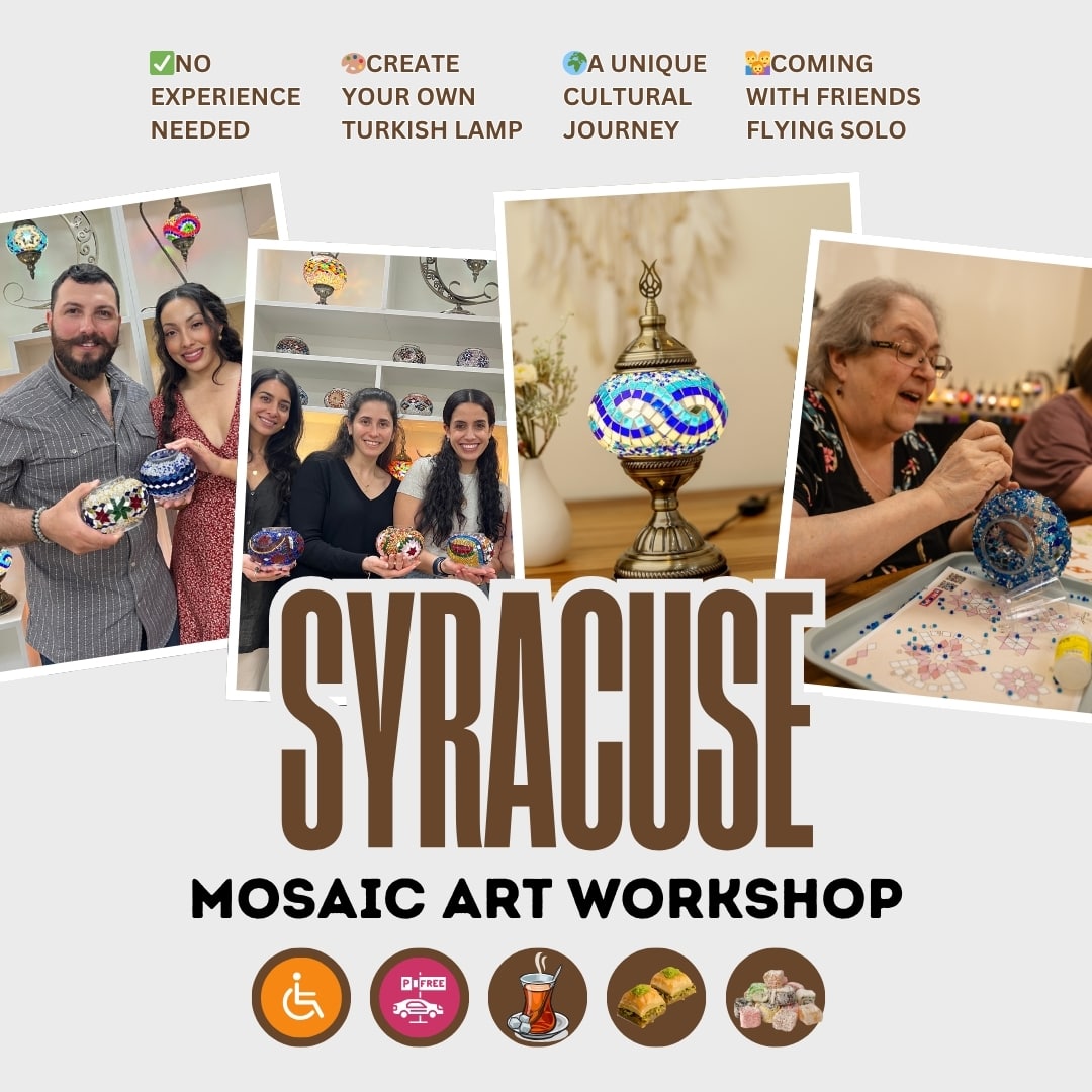 Syracuse Mosaic Lamp Making Workshop - PedalisaArt 