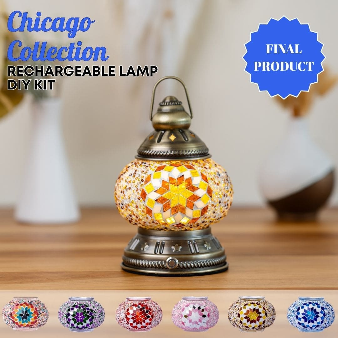Rechargeable Mosaic Lamp DIY Kit – Cordless Light Miami -  turkish-lamp-workshop-PedalisaArt