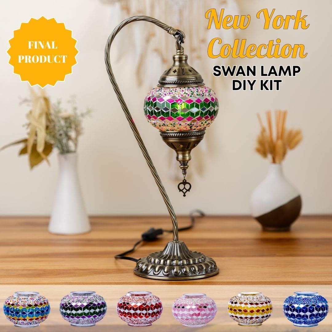 Swan Lamp DIY Kits - Make Your Own Elegant Light Chicago -  turkish-lamp-workshop-PedalisaArt