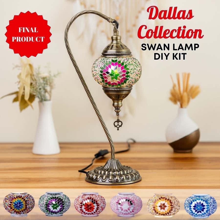 Swan Lamp DIY Kits -  turkish-lamp-workshop-PedalisaArt